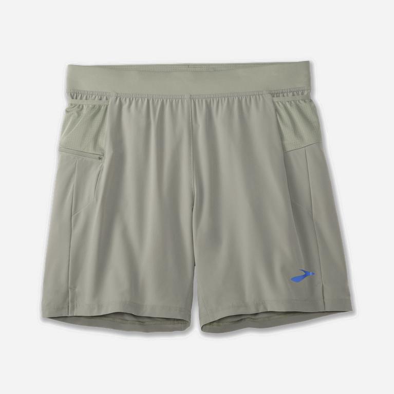 Brooks Sherpa 7 2-In-1 Löparshorts Herr 461752-KNH Ljusgrå